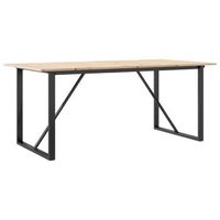 mesa de comedor  mesa de cocina marco o madera maciza pino y acero 180x90x75cm