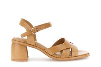 sandalias gilda con efecto naplak y costuras decorativas yellow