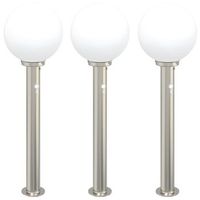 balizas luminosas con sensor 3 unidades 80 cm acero inoxidable ip44 vidaxl