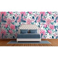 fotomural vinilo zen grulla floral 350 x 250 cm
