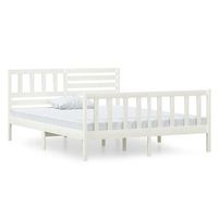 cama matrimonial  cama para adultos  estructura de cama de madera maciza blanco 120x190cm