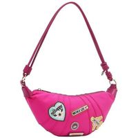 nicole lee bolso de mano bolso croissant con parches de colores violeta para mujer