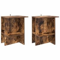 mesa de cafe 2 pcs roble ahumado 40 x 30 x 49 cm vidaxl