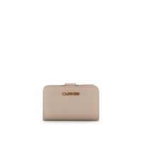 cartera mediana saffiano con bolsillo para monedas con cremallera tortora