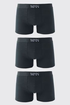 Pack De 3 Calzoncillos Man De Largo Medio, Negro