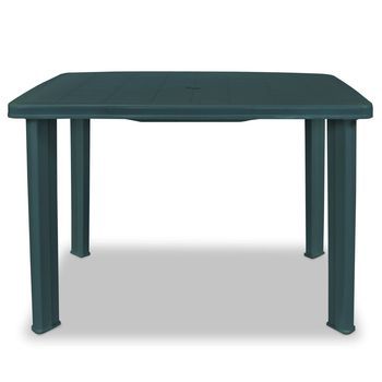 Mesa De Jardín | Mesa De Exterior De Plástico Verde 101x68x72 Cm