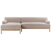 sofa esquinero elegante tela poliester patas de madera sala de estar marron claro derecho sosjo