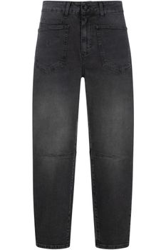 jeans barrel fit black 32