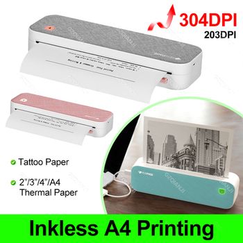 Peripage A40 203dpi 304dpi portátil A4 Mini impresora de papel térmico sin tinta inalámbrico Bluetooth teléfono foto tamaño A4 máquina fabricante
