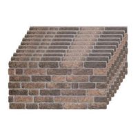 set de 10 paneles decorativos efecto ladrillo industrial 100x50cm