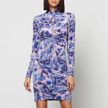 Isabel Marant Gram Crushed Velvet Mini Dress - FR 40/UK 12