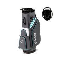 costway bolsa de golf con 14 divisores bolsa de golf con funda para la lluvia con 6 bolsillos con cremallera porta toallas gris
