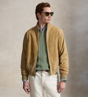polo ralph lauren para hombre 710970579500 chaqueta charleton de ante beige l casual