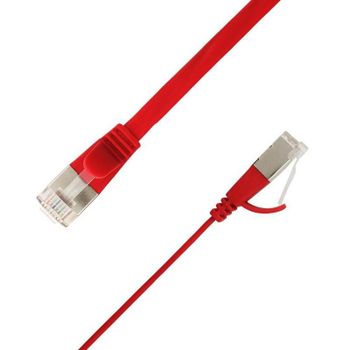Cable de red LinkIT STP-FL6A-00150-RD Cat6a 1,5 m plano rojo blindado RJ-45