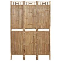 biombo separador de ambientes 3 paneles 120 x 180 cm bambu marron dec030727