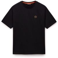 napapijri tops y camisetas s-badge - np0a8949-9411 black beuty para hombre