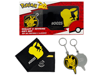 pack merchandising - sherwood pokemon set billetera  llavero pikachu 025 licencia oficial