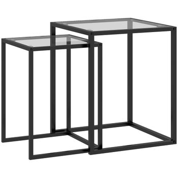 Mesas auxiliares 42x42x51 cm negro