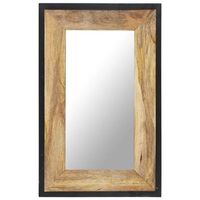 espejo de madera maciza de mango 80x50 cm vidaxl