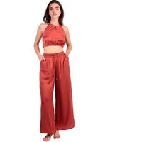 admas mono top y pantalon de saten verano satinee beach para mujer