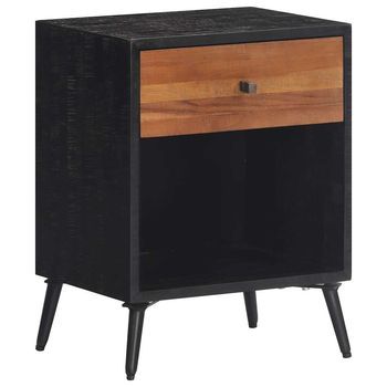 Mesita De Noche Madera Maciza De Teca 40x30x50 Cm Vidaxl