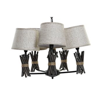 Lampara Techo Metal Poliester 55x55x100 Gris