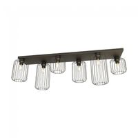 plafon de techo coberti negro 6 luces
