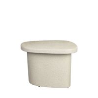 mesa auxiliar organica de marmol reciclado h41cm - beige