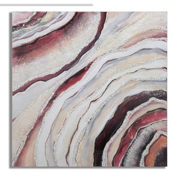 Pintura Sobre Lienzo Multicolor Abstracto Cm 80x2,8x80