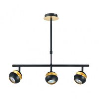colgante lineal de 3 focos beethoven negrooro fabrilamp