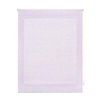 estor vichy enrollable translucido - estor enrollable tamano 140x180 - estor translucido color cuadros lila  blindecor