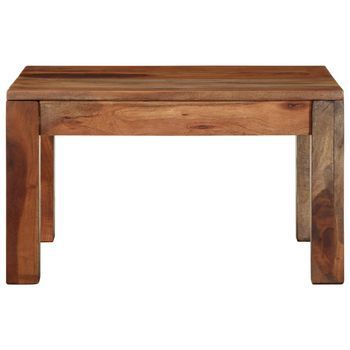 Mesa De Centro Madera Maciza De Acacia 60x60x35 Cm