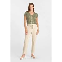 le temps des cerises pantalon de traje pantalones rectos rosi para mujer