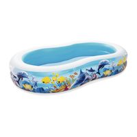 piscina hinchable fondo marino bestway de plastico para jardin medidas 262 x 157 x 46 cm ideal para ninos sin depuradora
