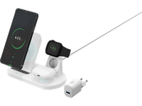 cargador movil inalambrico - isy iwq-2020 20w wireless fc 3 in 1 universal blanco