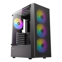caja pc antec ax27 rgb midi tower atx ventana lateral iluminacion