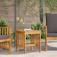 mesita de jardin marron 45x45x50 cm madera maciza de acacia v6425 unico  marron