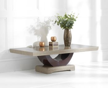 Raphael Brown Marble Coffee Table