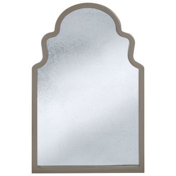 Espejo De Pared De Estilo Moderno Con Marco De Madera De Paulownia Efecto Antiguo Decorativo Gris Pardo Tillac