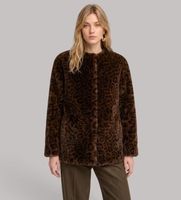 marella para mujer 2623456044200 chaqueta mlsmacro marron 38 casual animal print poliester