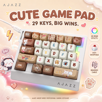 teclado para juegos profesional con cable ajazz ak029 diseno de 29 teclas con 20 efectos de iluminacion rgb totalmente intercambiable en caliente cable trenzado
