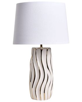 Lámpara de mesa  cerámica blanco