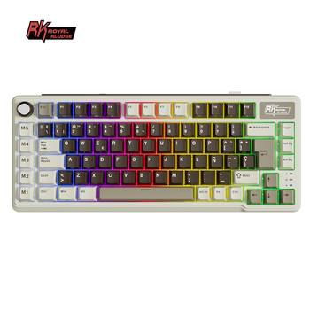 Teclado inalámbrico para juegos RK ROYAL KLUDGE L75, teclas de acceso directo personalizadas, estructura de junta de teclas PBT, Teclado mecánico multimodo