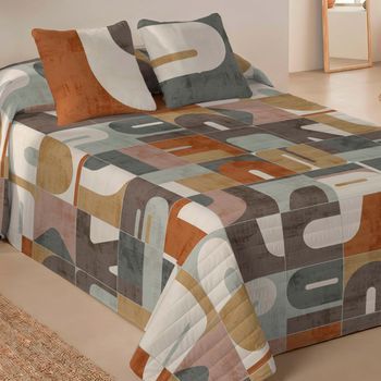 Colcha Bouti 3 Piezas 100% Microfibra Cama 150 Cm Naturals Puzzle