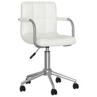 silla de comedor giratoria cuero sintetico blanco vidaxl