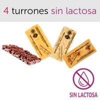 pack 4 turrones sin lactosa