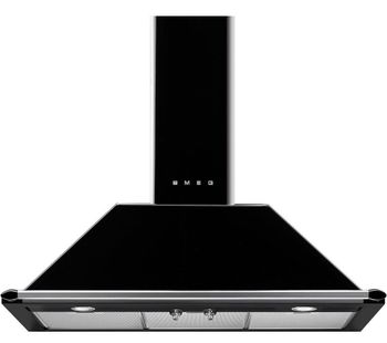 SMEG Victoria KT90BLE 90 cm Chimney Cooker Hood - Black, Black