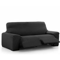 funda de sofa relax elastica vega para sofa de 3 plazas con 2 reposapies negro