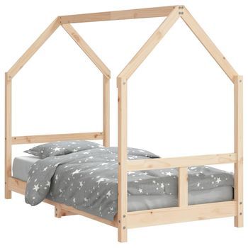 Estructura De Cama Para Niños Madera Maciza De Pino 80x160 Cm
