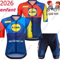 conjunto de jersey de ciclismo del equipo lidl para ninos ropa de manga corta de ee uu traje de bicicleta para ninos y ninas maillot mtb 2026